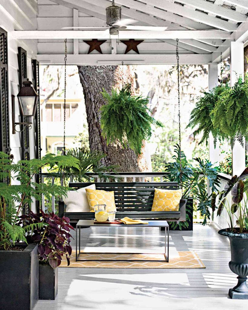 front-porch-ideas-swing-wooden