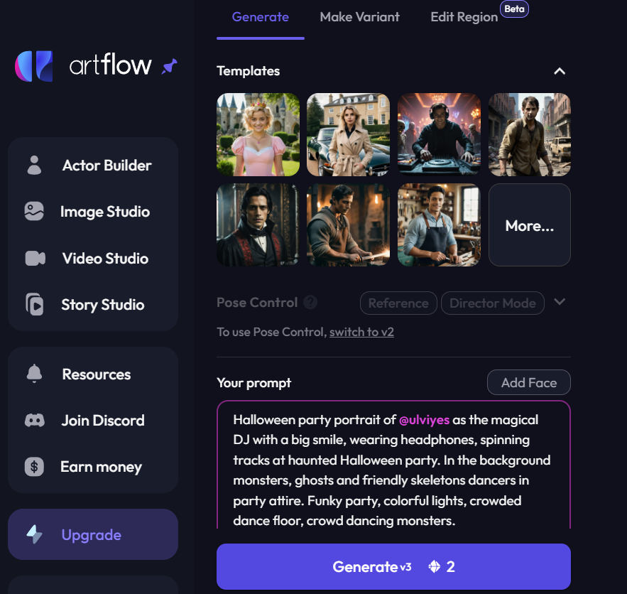 artflow-ai-actor-builder-templates