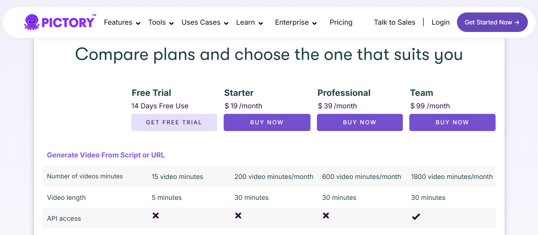 pictory-ai-plan-pricing